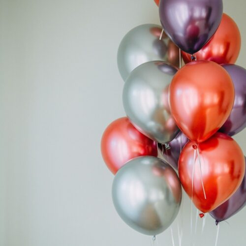 Multicolor Chrome Balloons By Black Petals Flowers Shop Dubai