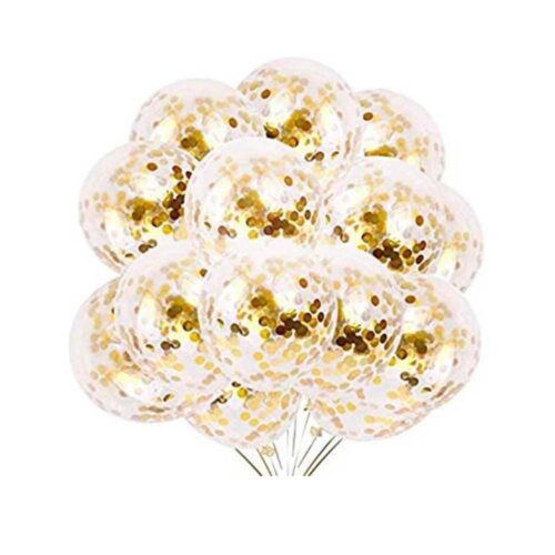 Transparent Confetti set of 10 Balloons By BP Flowers Shop Dubai