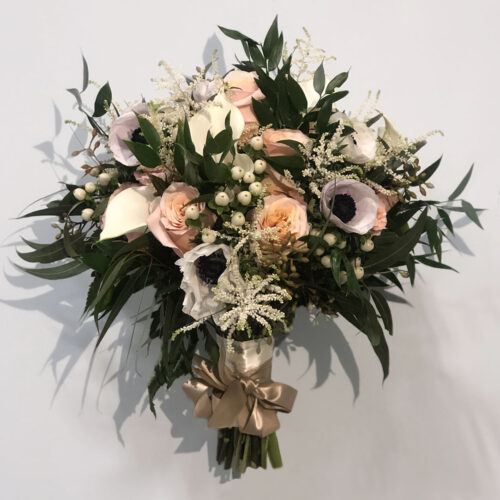 Garden Style Hand Bouquet | Black Petals Flowers Shop Dubai
