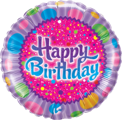 Birthday Sprinkles & Sparkles Balloon By Black Petals flower Shop Dubai