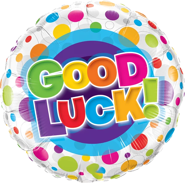 Good Luck Colorful Dots balloon By Black Petals Flowers Shop Dubai