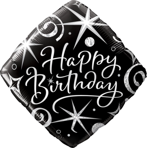 Birthday Elegant Sparkles & Swirls