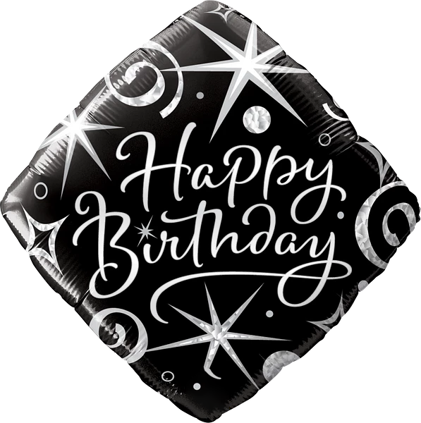 Birthday Elegant Sparkles & Swirls