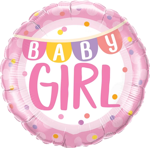 Baby Girl Banner & Dots