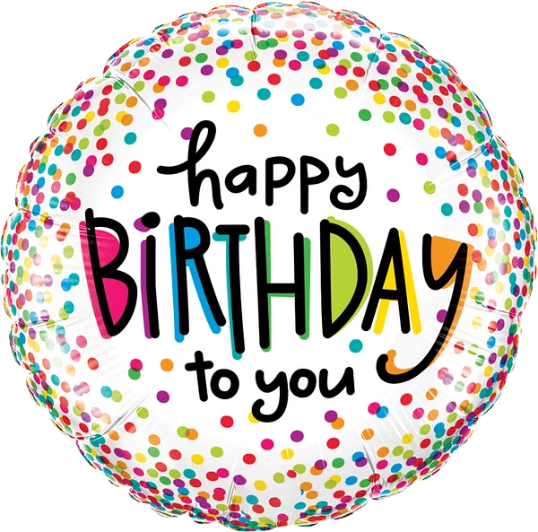 Birthday Sprinkled Dots Balloon