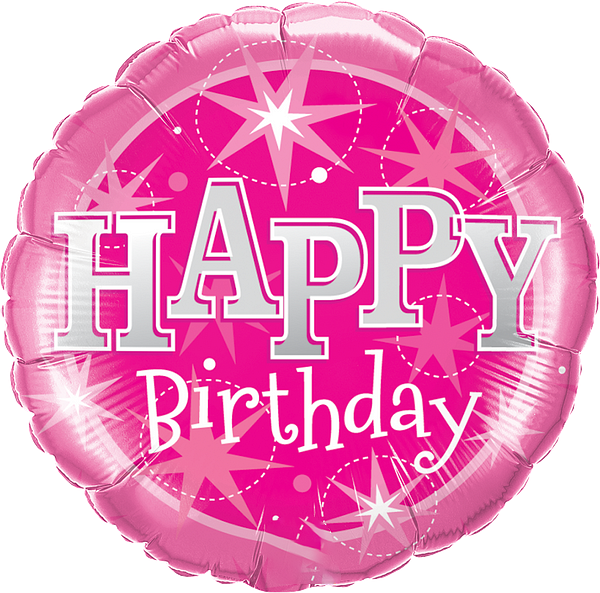 Birthday Pink Sparkle Balloon At Dubai Top Flowers Shop
